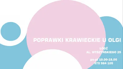 Poprawki krawieckie u Olgi